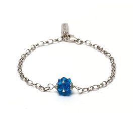 SWAROVSKI kristályos ezüst AQUA S2 karkötő
