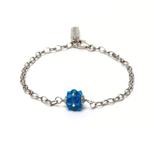 SWAROVSKI kristályos ezüst AQUA S2 karkötő