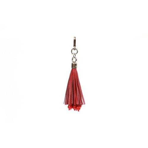 Kézzel készített, bőr táskadísz Swarovski kristályokkal