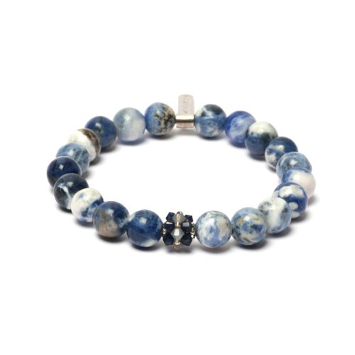 MONTHS szodalit karkötő SWAROVSKI kristályokkal 