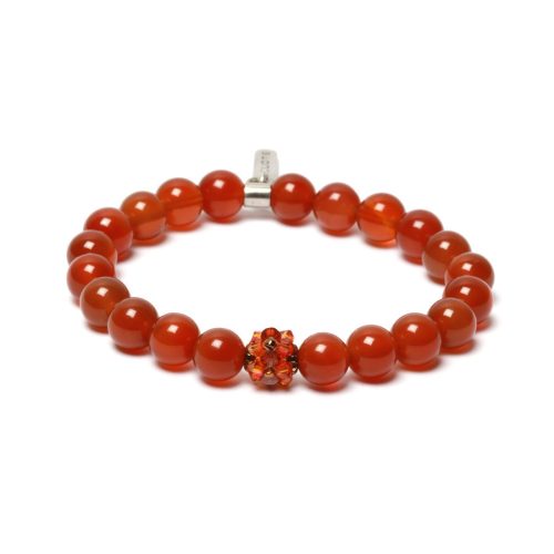  MONTHS karneol karkötő SWAROVSKI kristályokkal 