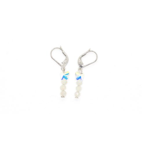 Holdköves ezüst SPARK fülbevaló SWAROVSKI kristály pillangóval