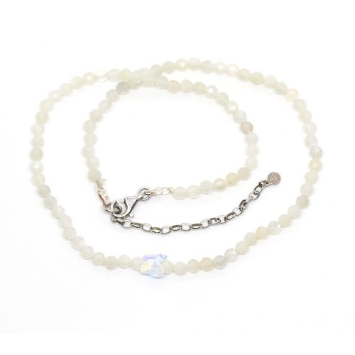 Holdköves ezüst nyaklánc SWAROVSKI pillangóval