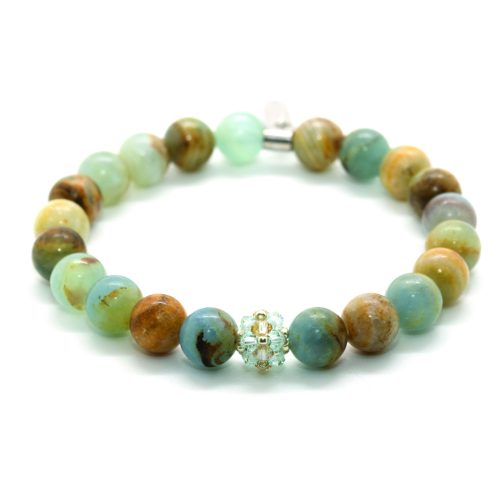 Aragonit karkötő SWAROVSKI kristályokkal 