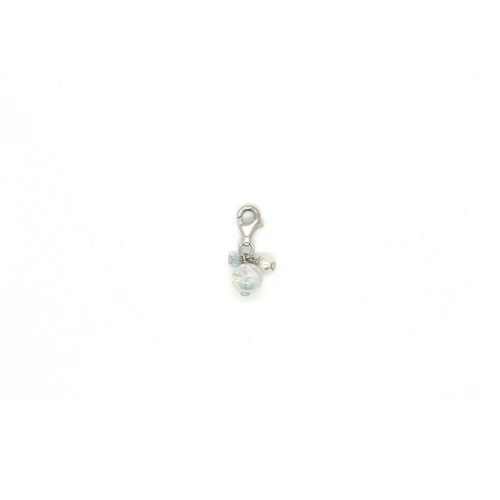 “Bindzsi” SWAROVSKI kristályokkal és aura kvarc gyönggyel