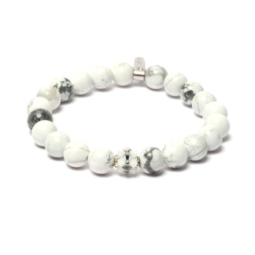 YOU&I női howlit karkötő SWAROVSKI kristályokkal 