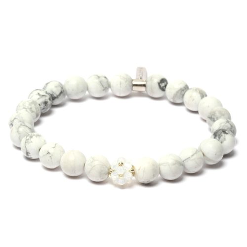 YOU&I férfi howlit karkötő SWAROVSKI kristályokkal 