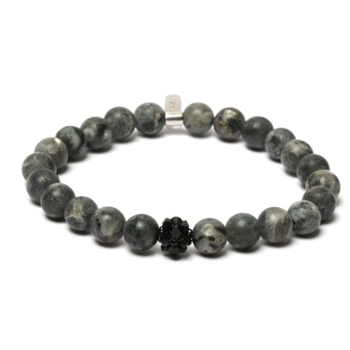 YOU&I férfi labradorit karkötő SWAROVSKI kristályokkal 