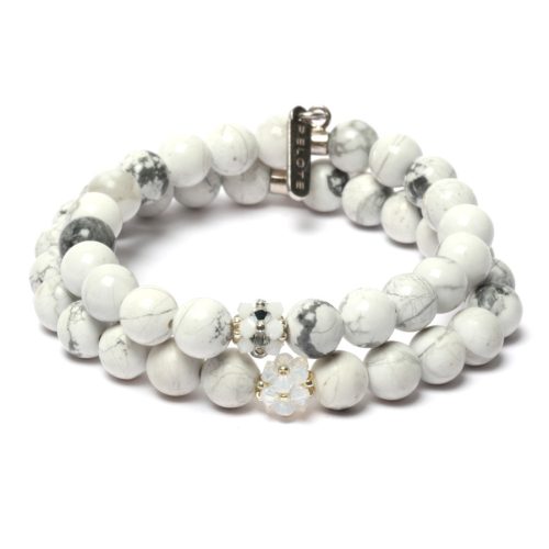 YOU&I női/férfi howlit karkötő SWAROVSKI kristályokkal 